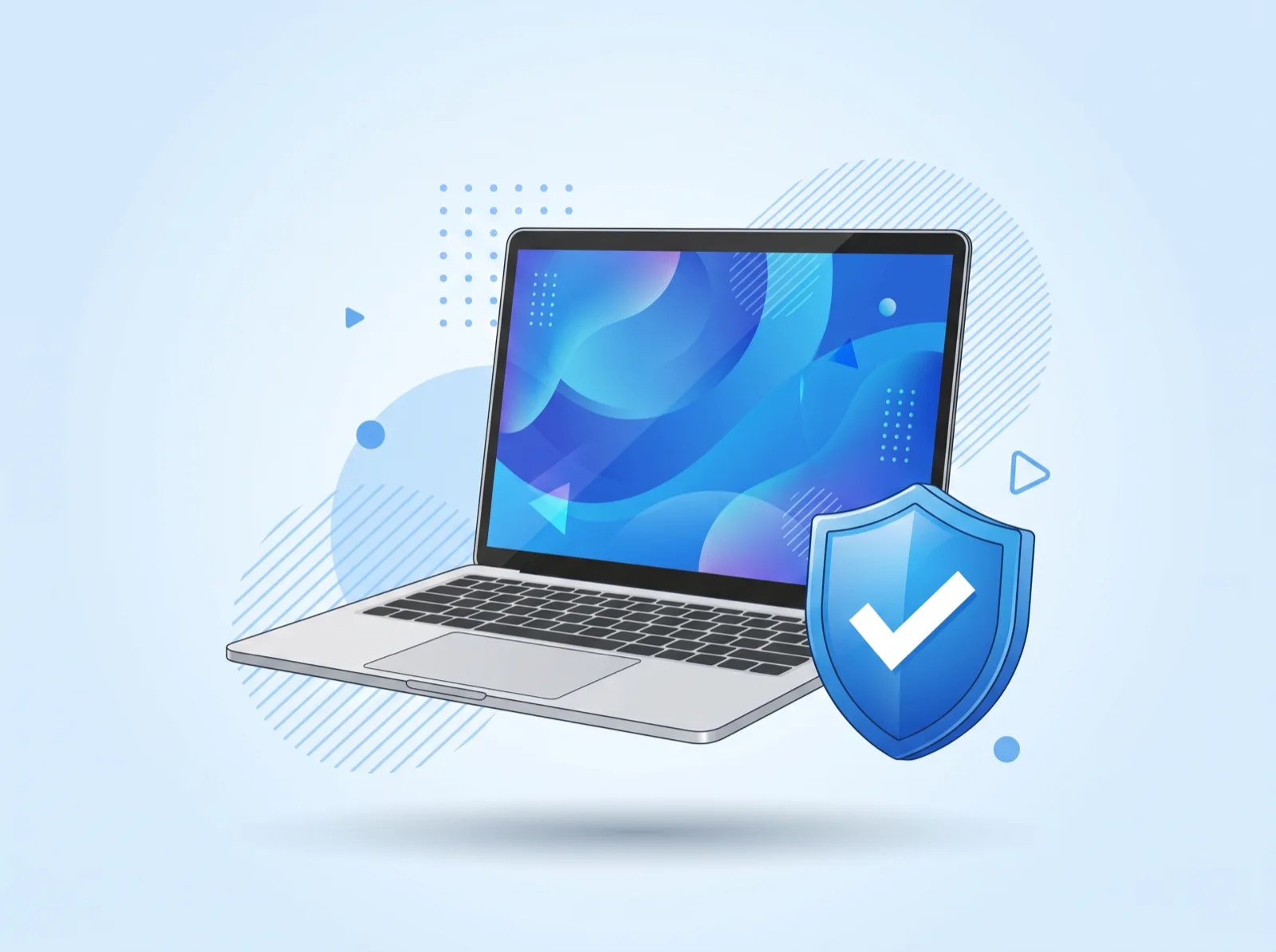 Laptop & Notebook Versicherung – Notebook mit Schutzschild gegen Displaybruch, Wasserschaden und Diebstahl